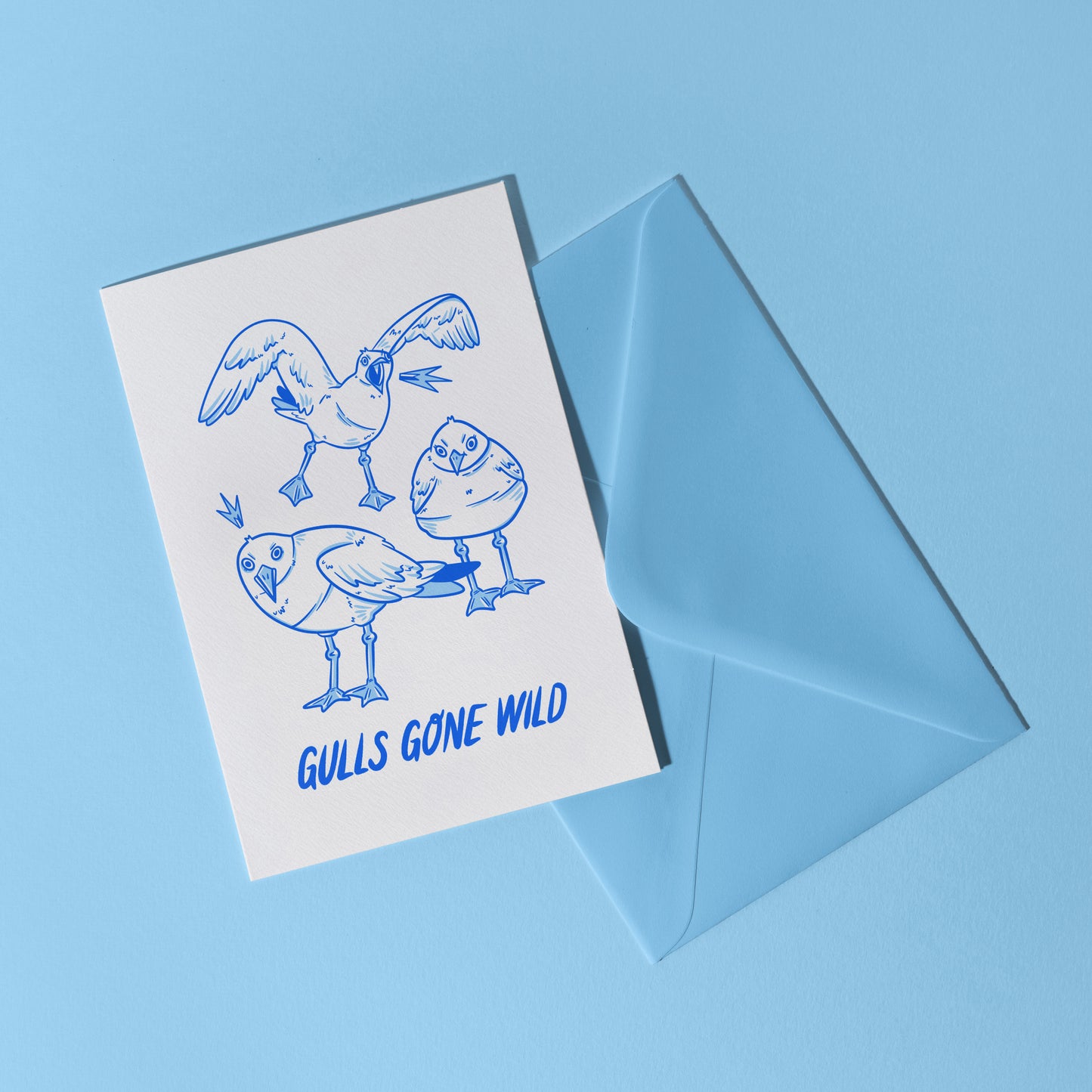 "Gulls Gone Wild" Greetings Card