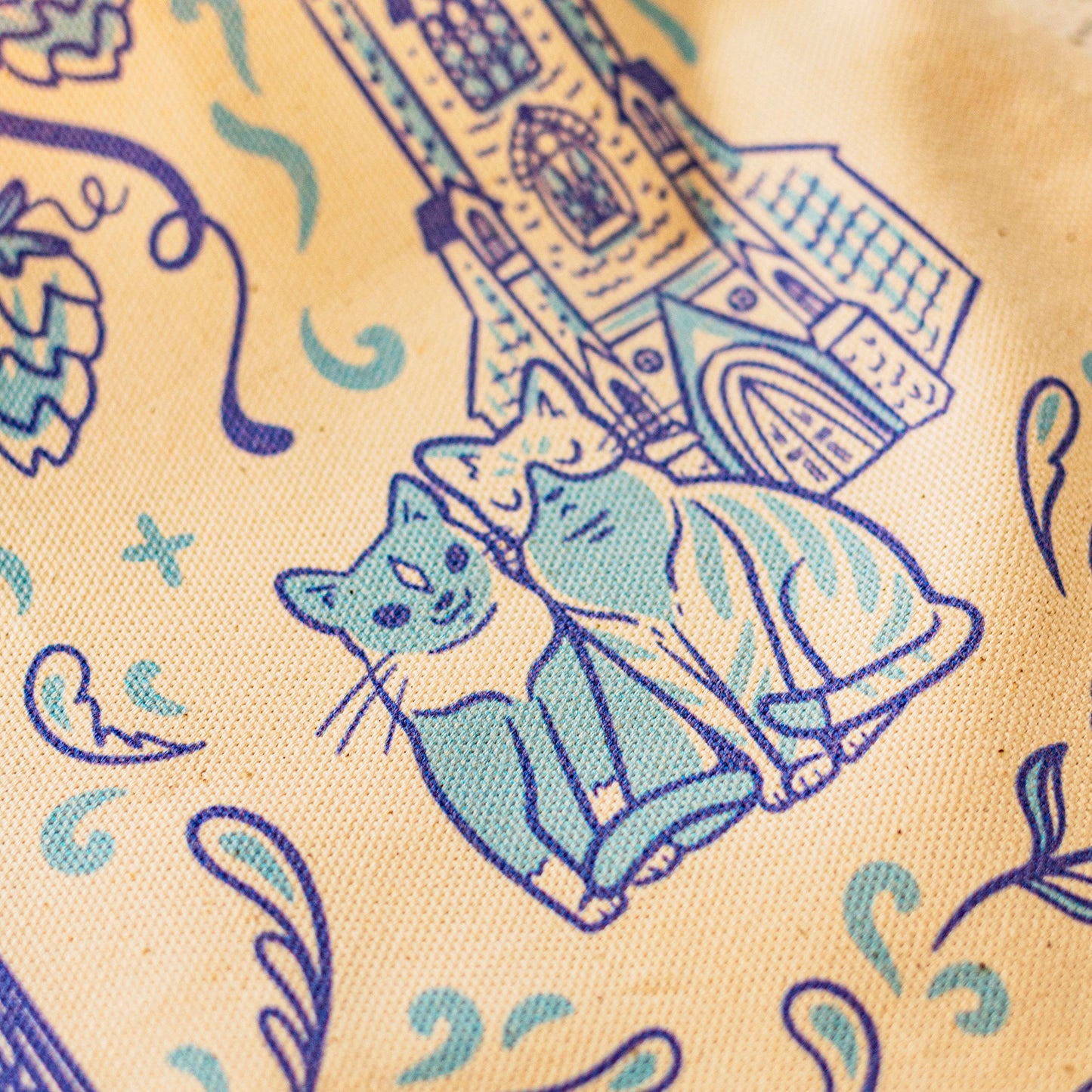 "Toile De Faversham" Tea Towel