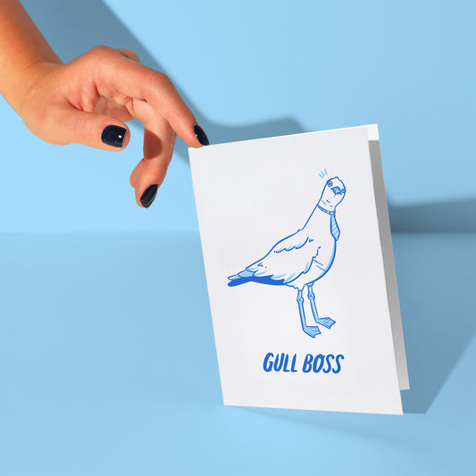 "Gull Boss" Greetings Card