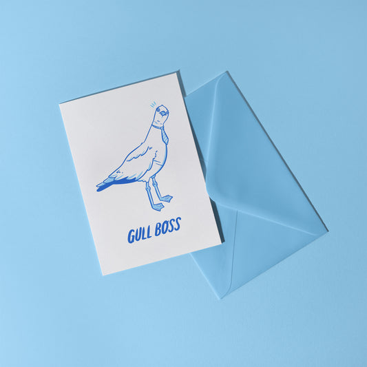 "Gull Boss" Greetings Card