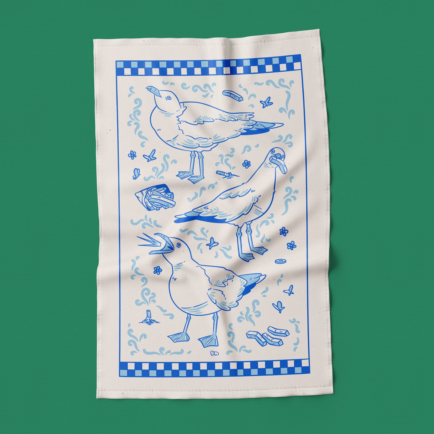 "Gulls About Town" Tea Towel PRE-ORDER