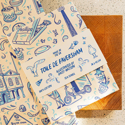 "Toile De Faversham" Tea Towel