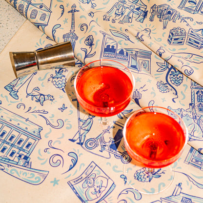 "Toile De Faversham" Tea Towel