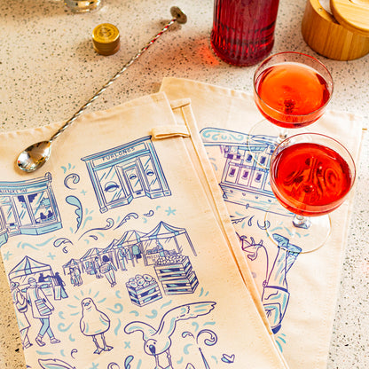 "Toile De Faversham" Tea Towel